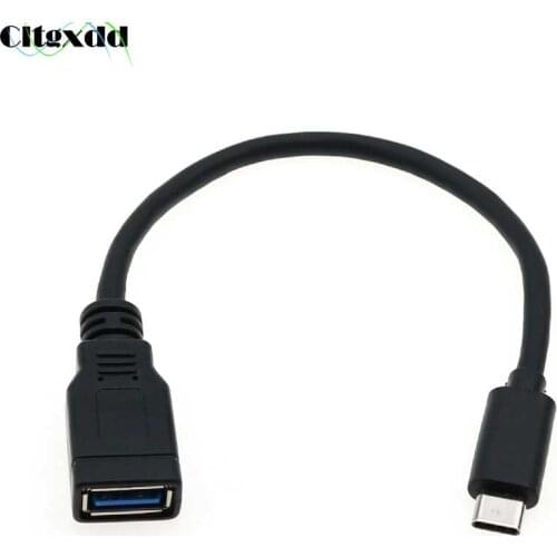 Cltgxdd USB C Converter USB 3.1 Male To USB 3.0 Female Cable Android OTG Adapter Type C Mobile Phone OTG Data Line Cable 0.2M