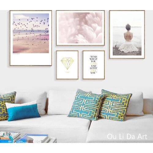 No frame modern natural scenery beauty canvas printings oil painting printed on canvas home wall art decoration pictures