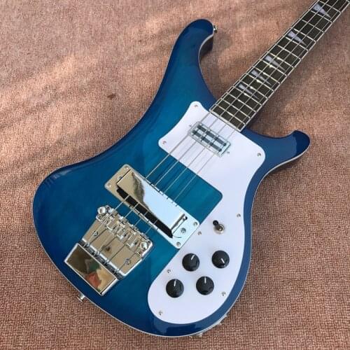 Chinese guitar factory custom new Top quality New Arrival blue Bass Guitar 4 Strings Dual Output Electric Bass guitar 4003