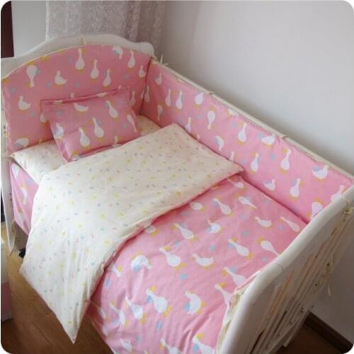 9PCS juego de cama Cotton Baby Bedding Set Crib Bedding Comfortable bed clothes Crib Bumper Sets,4bumper/sheet/pillow/duvet