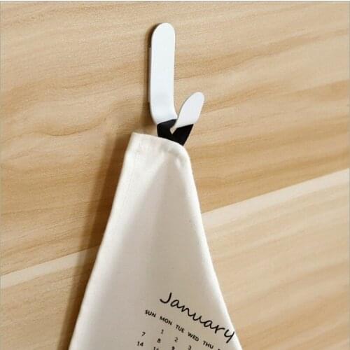 Creative cute little hook strong viscose free punch key seamless glue hook dormitory door wall hanger hook key hanger