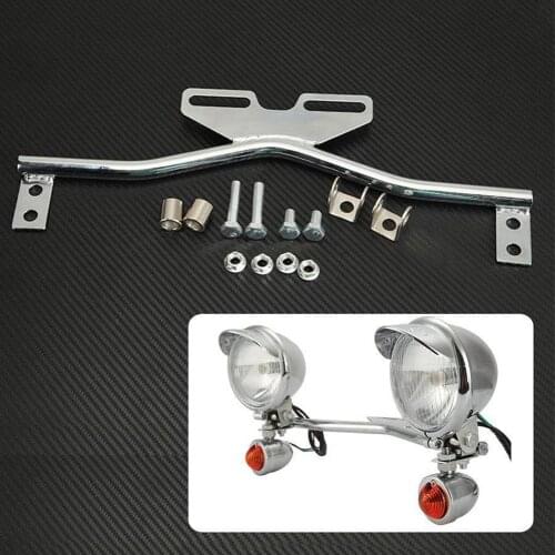 Universal Motorcycle Turn Signals Fog Light Mount Bar Auxiliary Light Bracket For Har ley Ho nda For Yama ha Cafe Racer Chopper