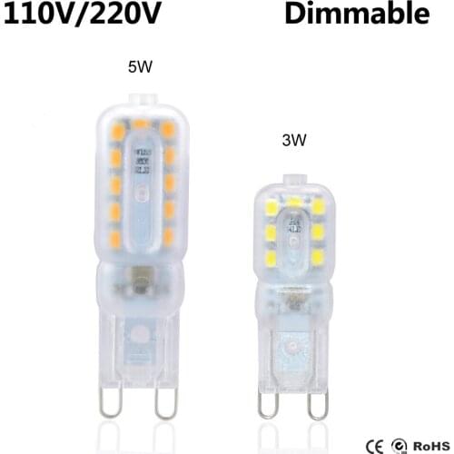 NEW g9 led 3W 5W AC 110V 120V 220V 230V 240V G9 lamp Led bulb SMD 2835 LED g9 light Replace 30/50W halogen lamp light 10pcs/lot