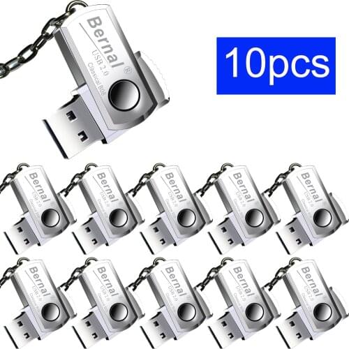 Wholesale Business 10pcs/Lot Stainless steel Mini Pen Drive 32GB 64GB Flash Disk High Speed Usb Flash Drive 2.0 Usb Stick 8gb