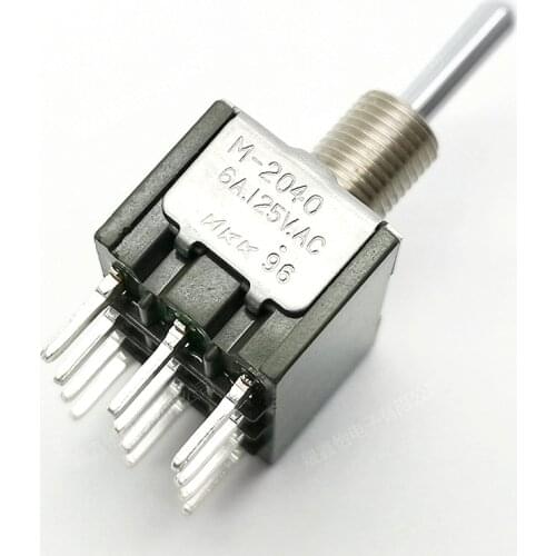 Original new 100% M-2040 opening 6mm button rocker switch 12pin 3 gear ON-ON-ON