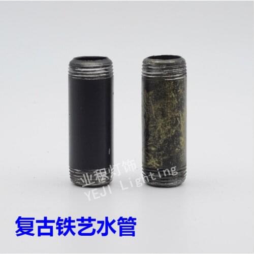 Retro industrial-style galvanized pipe Male thread thread Double male thread connector DIY Lighting Accessories wholesale