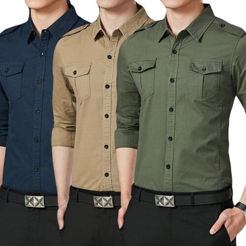 BALDAUREN Cotton Soft Long Sleeve Shirt Mens Casual Large Size Slim Workwear Top Summer Multi-Pocket Mens Shirt Causal Daily