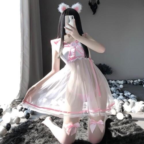 Sexy lingerie see-through outfit sailor collar cute student pettiskirt halter uniform cosplay costume