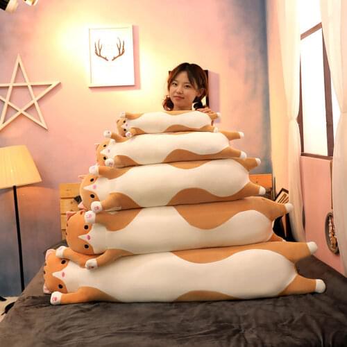 130CM Cute Soft Long Cat Pillow Plush Toys Stuffed Pause Office Nap Pillow Bed Sleep Pillow Home Decor Gift Doll for Kids Girl