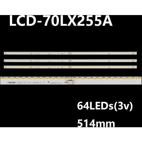 LED Backlight strip 64 lamp for LK695D3LA18 01CVB058A002 LCD-70LX255A