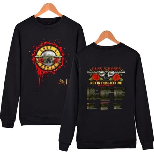 Guns N Roses Hoodies Men Women Not In This Lifetime Print Hip hop Hoodie Sweatshirt Mens Long Sleeve Cotton Tracksuit Tops