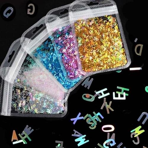 Y1UE English Letters Glitter Sequins Flakes Resin UV Epoxy Mold Fillings Nail Art Decorations DIY Crafts Jewelry Making