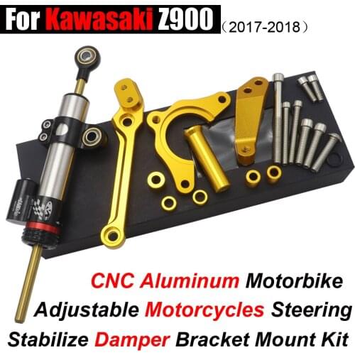 Z900 CNC Aluminum Motorbike Adjustable Motorcycles Steering Stabilize Damper Bracket Mount Kit FOR KAWASAKI Z900 2017-2018 Z 900