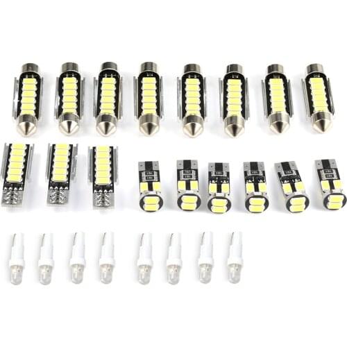 6/25 Pcs Perfect White Canbus Error Free LED Bulb Interior Dome Map Overhead Light Kit For VW T6 2005-2020