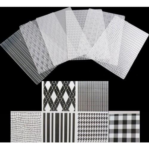 6PCS Different Stencils Template Texture Mat Buttercream Fondant Molds For Cake Cupcake Cookies Decorating Tools