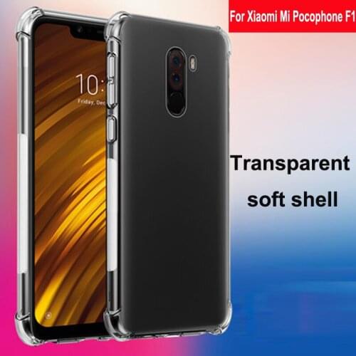 Coque For Xiaomi Mi Pocophone F1 Case Capa Soft Transparent TPU Airbag drop Cover Phone Cases For Mi Poco F1 F 1 back shell