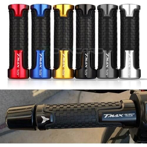 For Yamaha TMAX530DX TMAX 530 560 DX 2014-2021 Motorcycle Handlebar Grips CNC PVC Handle Bar Rubber Motocross Handle Hand Grip