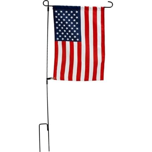 Yard Flag Accessories Garden Flag Stand Flagpole Black Wrought Iron Small Flag Stand For Yard Garden Pole Flag Holder