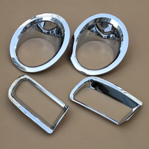 Chrome Fit For Toyota Prado J150 Accessories 2014 2015 2016 2017 Front + Rear Fog Light Lamp Cover Trim Foglight Molding