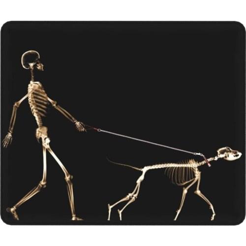 Funny Dog & Man Skeletonad Veterinaria Dog Gaming Mouse Pad,Personality Desings Gaming Mouse Pad