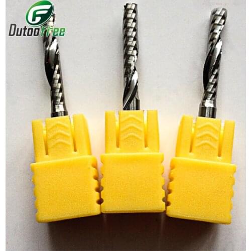 Milling Cutter Single Flute Aluminum Cutting Tools End Mill Bits Spiral Cutters Engraving Drill Bit CNC Router Tools 3.175*2*8MM
