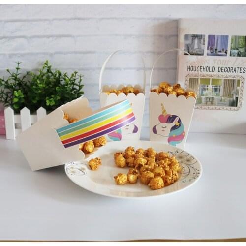 Unicorn Party Candy Bag Popcorn Box Packaging Christmas Box Baby Shower Birthday Party Cookie Box Event Party Supplies