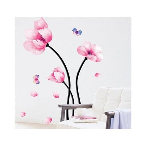 Flowering Like A Dream Wall Stickers Creative Watercolor TV Background Wall Decor Living Room Decoration Home Decor Mural