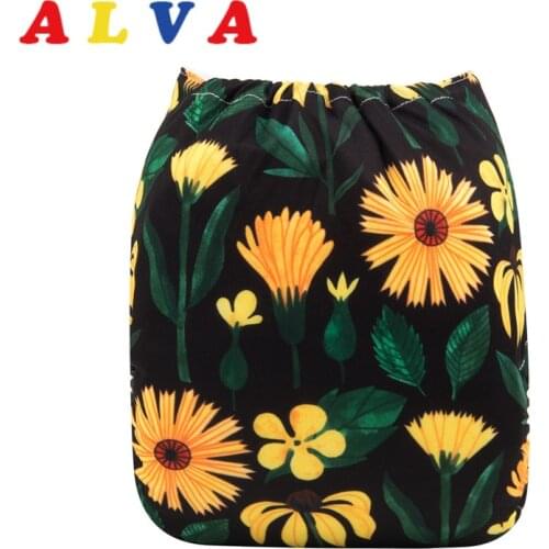 New Arrival! Alvababy Cloth Diapers Baby Digital Positioning Reusable Nappy with Microfiber Insert