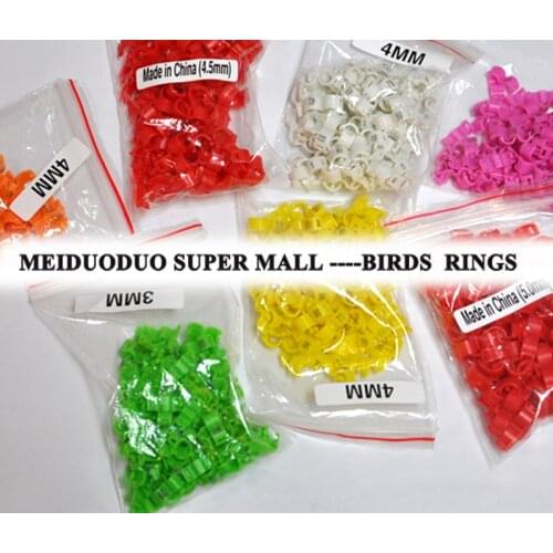Wholesale/retail 100Pcs Inner 2.7mm 3mm 4mm 4.5mm Bird Dove Pigeon Parrot Leg Rings Small Birds Foot Rings Parrot Rings