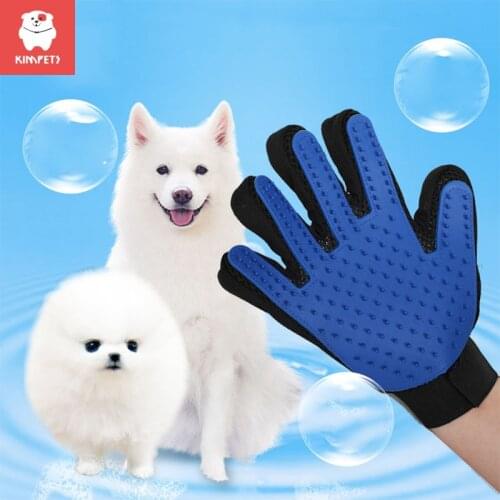 KIMPETS Cat grooming glove for cat wool glove Pet Hair Deshedding Brush Comb Glove For Pet Dog Cleaning Massage Glove For Animal