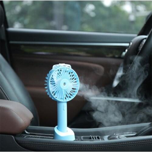 Rechargeable USB Fan Air Cooler Mini Spray Fan Hand Held Protable w/ Battery