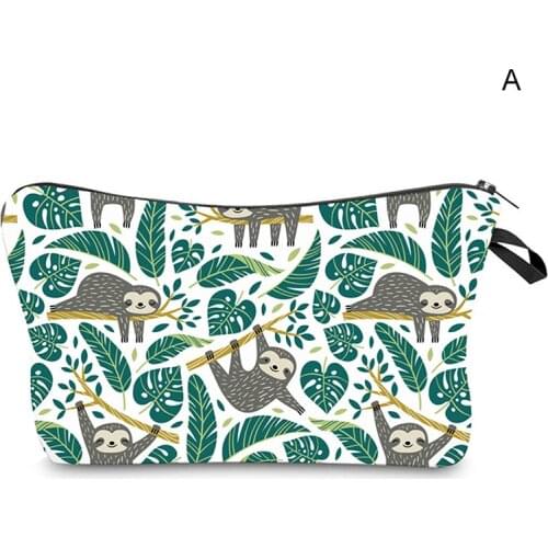 Sloth Print Cosmetic Bag Makeup Bags for Women Multifunctional Waterproof Cute Roomy Travel Toiletry Bag Accessories JL