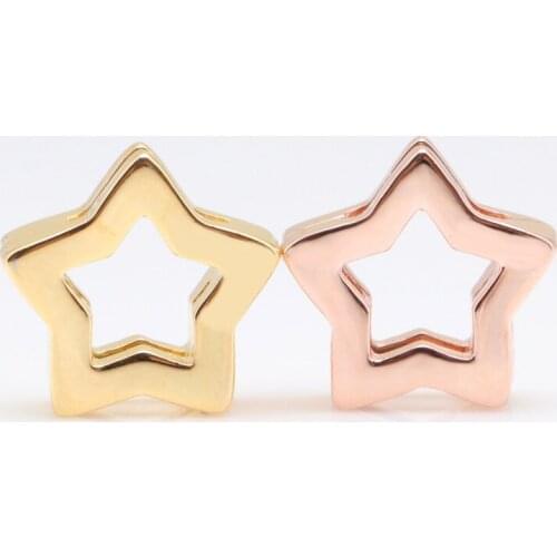 DoDoFly R series S925 silver five-pointed star charm star fixing clip Fit Original Bracelet Pendant DIY Jewelry Charms Gift