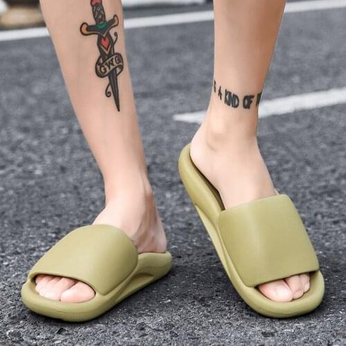FIXSYS Summer Couple Slippers EVA Outdoor Casual Shoes Lightweight Slides Women Man Non-slip Beach Sandals Indoor Home Slippers