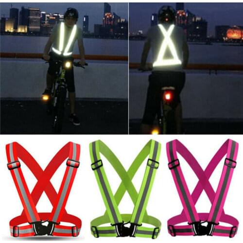 5 Colors Unisex Women Men Girls Boys Reflective Vest Cycling Walking Running High Visibility Safety Straps Adjustable