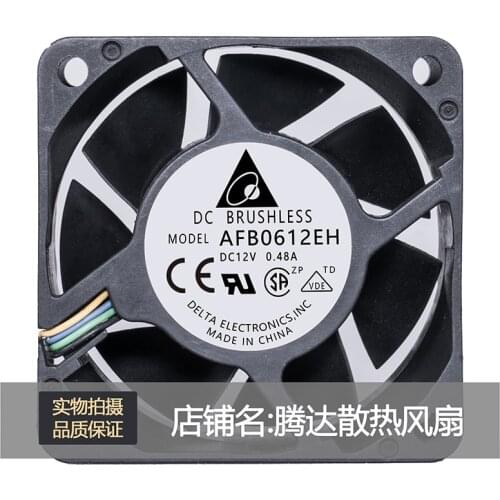 For Delta AFB0612EH -6Z22 6CM 0.48A 6025 PWM adjustable speed double ball fan 60X60X25mm cooling fan cooler