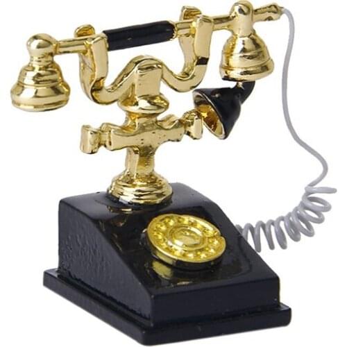 1/12 dollhouse miniature retro phone vintage phone