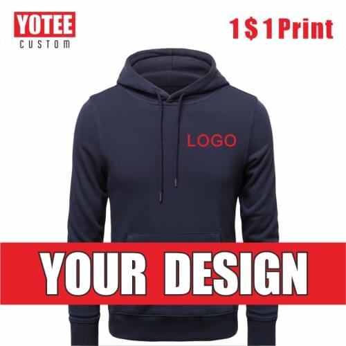 YOTEE High-end Cotton Hooded Hoodies Logo Custom Embroidery Group Personal Logo Custom Hooded Hoodies