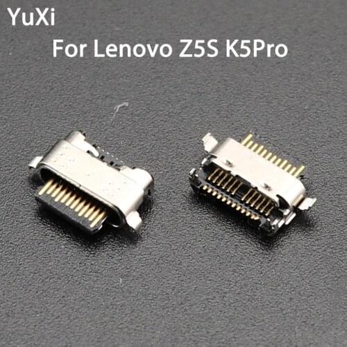 YuXi 2Pcs Micro Type-C USB Jack Connector Female Charging Socket USB C Power Port For Lenovo Z5S K5Pro K5 Pro