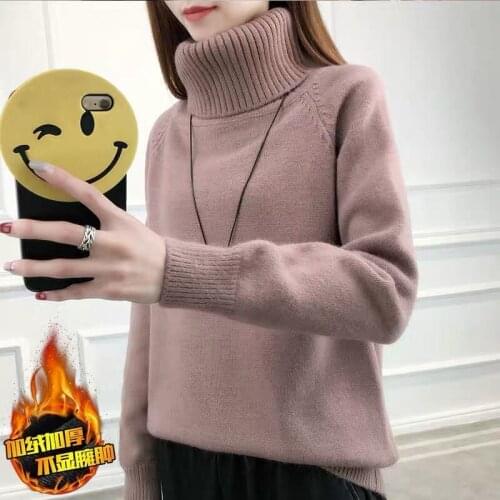 Woman Sweaters Chandails Autumn Winter Turtleneck Sweater Women Loose Long Sleeve Knitted Women