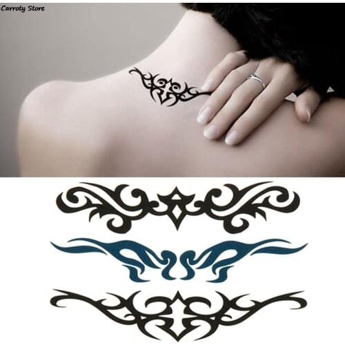 10*6cm Waterproof Temporary Tattoos Cirrus Transfer Totem Tattoo Sticker Sexy Body Art for Neck Waist Skin Decoration