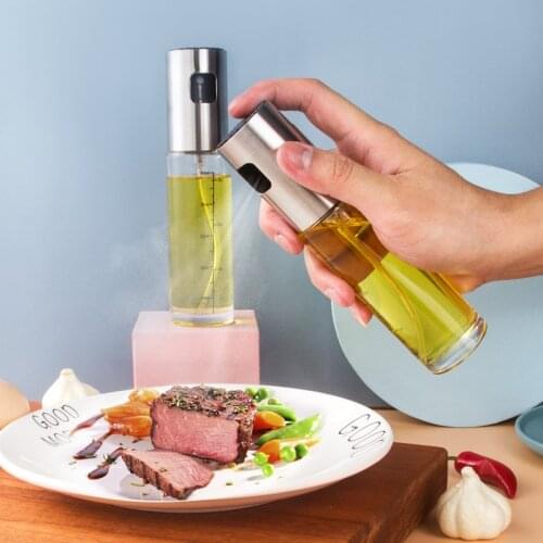 2PCS Oil Vinegar Spray Bottles BBQ Baking Olive Oil Spray Bottle Water Pump Gravy Boats Grill Sprayer BBQ Kitchen Tools Salad