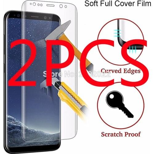 2PCS Protective Film On For Galaxy S9 S8 S6 S7 Edge Soft Screen Protector 3D Full 9S 8S S 8 9 7 6 S9Plus S8Plus (Not Glass)