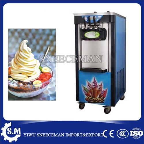 38-45L/H 3 Flavor Yogurt Soft Ice Cream Maker Machine with 3 heads commercial soft ice cream making vending machine