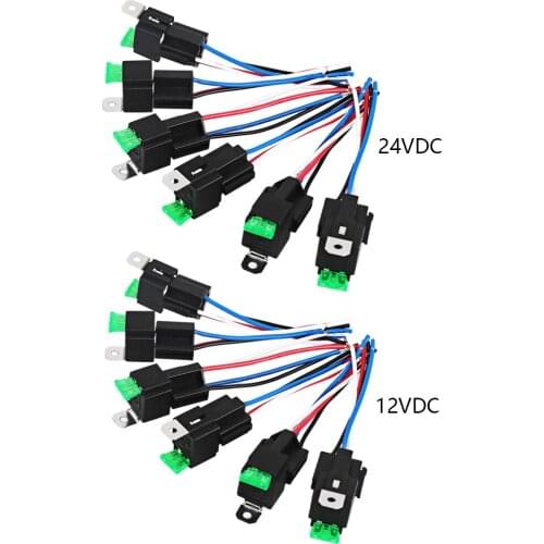 6x Fuse Relay Switch Waterproof Accessory Electrical Harness Set Fit for Appliances Vehicle
