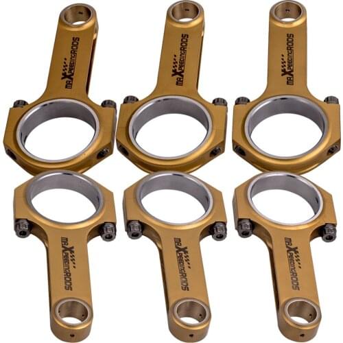 6x Titanizing Connecting Rods Conrods for Porsche 993 996 GT2 Turbo Con Rod 127mm ARP2000 Bolts 800HP