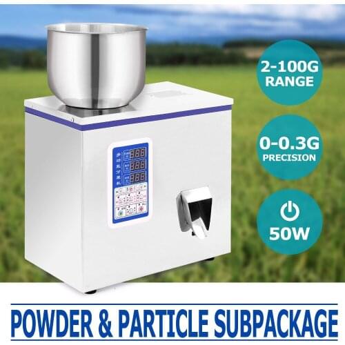 2-100g Powder Particle Subpackage Device Automatic Herbs Flour Filling Machine