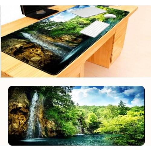 Mairuige Large Gaming Mouse Pads for Mountain Water Scenery Big Best Comfort Game Mausepad Soft Silicone Optical Computer Mat
