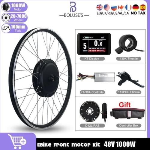 48V 1000W Electric Bicycle Conversion Kit 20-29inch700C Front Wheel Hub Motor front dropout 100mm For ebike Conversion Kit