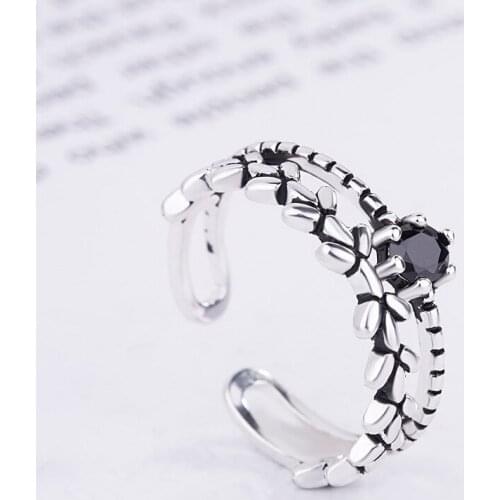 Summer Vintage Leaf Rings For Women Boho Geometric Female Finger Rings Party Bohemian Jewelry Korean Gift